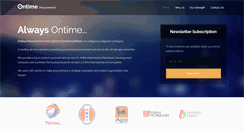 Desktop Screenshot of ontimeprocurement.com